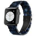 HEYOZURY Apple Watch 7 バンド 樹脂 45mm 44mm 40mm 41mm 38mm 42mm、ステンレス鋼バックル付き 軽量樹脂 互換性 交換バンド iWatch バンド Series 7/6/5/4/3/2/1/SE