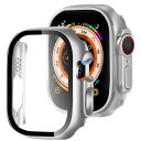UIUIKA Apple Watch カバー Series Ultra2/Ultra(2023/2022) 49mm 対応 アップルウォッチ用 ケース 超薄型 PC+ガラス素材 一体型 Apple Watch ケース対応 全面保護 超薄型 装着簡単 耐衝撃 高透過率 指紋防