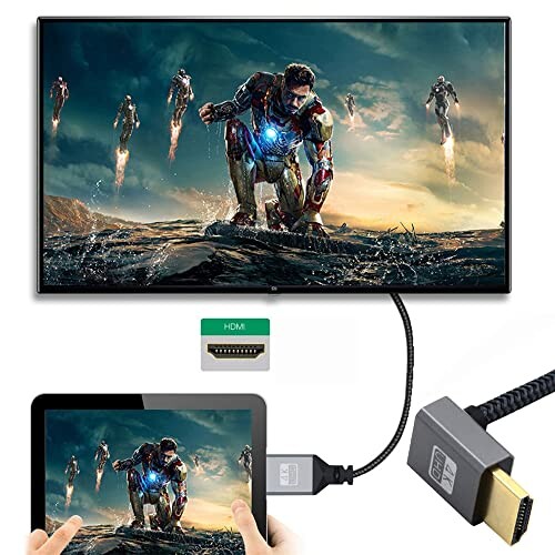NFHK HDMI 1.4 Type A オス-A メス 延長ケーブル ダウンアングル 90度 HDTV 4K 60hz 3D対応