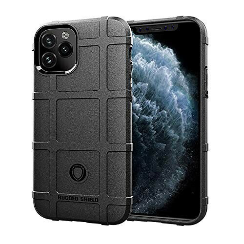 RUGGED SHIELD iPhone12/iPhone 12 Pro 用ケース 耐衝撃 バンパーケース TPU (ブラック)