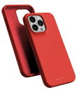 Goospery iPhone 15 Pro Max 対応の液体シリコンケース、ソフトマイクロファイバーライニング付きSilky-SoftTouchフルボディプロテクション衝撃防止カバーケース-レッド (IP15PM-SLC2-RED)