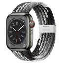 楽天まばし商店ソロループ コンパチブル Apple Watch バンド 41mm 40mm 38mm、編み込み ナイロン ゴム ストラップ スポーツループ リストバンド女性 男性 伸縮性 ブレスレット おしゃれ 蒸れない かぶれない