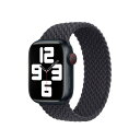コンパチブル apple watch バンド ブレイデッドソロループ 柔らかいシリコーン糸混紡リサイクルヤーン素材 ステンレス留め具 apple watch ultra3/ultra2/ultra/10/9/8/7/6/5/4/3/2/1/SE対応 通気性 38mm/40mm/4