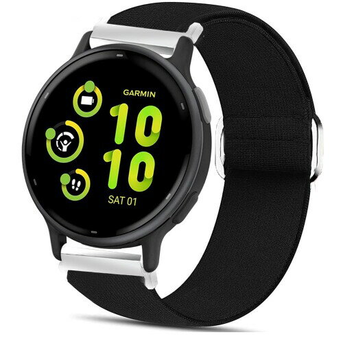 Lamshaw for Garmin(ガーミン) vivoactive 5 バンド, ナイロン製弾性バンド スポーツバンド 交換ベルト 柔らかく快適で通気性 長さ調節ナイロンループ換えバンド 20ミリ幅ウォッチ　vivoactive 5/Vivoa