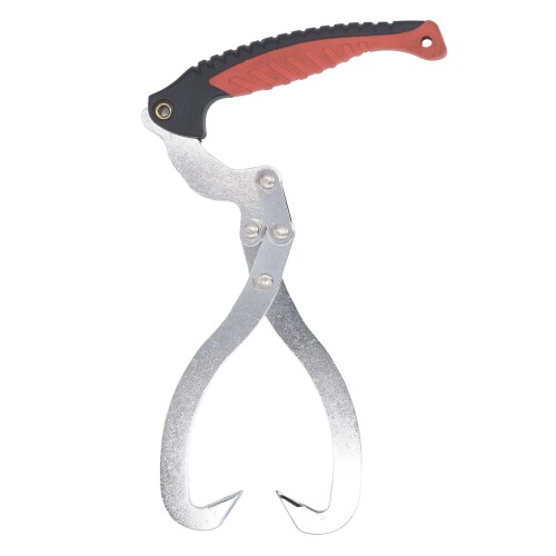 8インチ丸太スキッドトング、高耐久丸太リフティングトング木材爪フック爪、片手ハンドリング、トラッ..