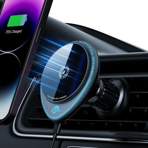 (2025人気ア最新型) 15W magsafe車載ワイヤレス充電器(超強磁力&急速充電) スマホホルダー 車マグセーフ 車載充電器 適用対象エアコンルーバー/ダッシュボード式 Mag-Safe対応 360度調整 片手操 (2025人気ア最新型) 15W magsafe車載ワイヤレス充電器(超強磁力&急速充電) スマホホルダー 車マグセーフ 車載充電器 適用対象エアコンルーバー/ダッシュボード式 Mag-Safe対応 360度調整 片手操