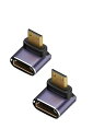 YFFSFDC HDMI L型変換アダプタ Mini HDMI(オス) to HDMI(メス) L型 HDMI延長アダプタ 8K HDMIミニ HDMI2.1変...