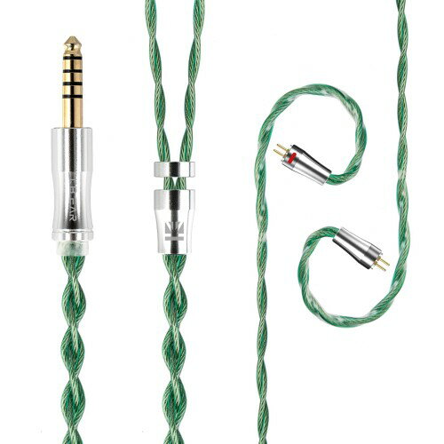 Yinyoo 2PIN4.4mm イヤホンケーブル リケーブル イヤホン交換用ケーブル 1.2m 4N高純度無酸素銅銀メッキ素材 多層干渉防止編組構造 三周波バランス 2pin MMCX QDC選択可能 アップグレード 音質向