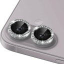 対応 iPhone15プロ/iPhone15ProMax マックス用 カメラレンズカバー カメラフィルム アルミ合金製 キラキラ iphone15proカメラレンズ保護フィルムガラス キラキラ キズ防止 シルバー縁取り 硬度9H