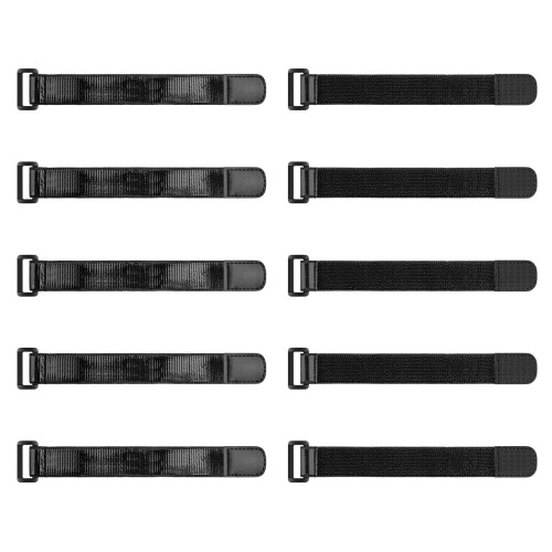 Trilancer 滑り止めストラップ付き伸縮マジック式結束バンド、23 cm x 3 cm（10本）頑丈・万能なシンチ..