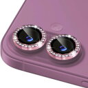 対応 iPhone16/16 Plus カメラレンズカバー カメラフィルム アルミ合金製 iphone16用カメラレンズ保護フィルムガラス キラキラ 高透過率 露出オーバー防止 キズ防止 ピンク縁取り 硬度9H 防指
