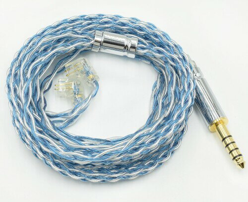 QDC4.4mmリケーブル 8芯銀メッキ 4.4mmイヤホンアップグレードケーブル QDCイヤフォン交換ケーブル (QDC4.4mm)