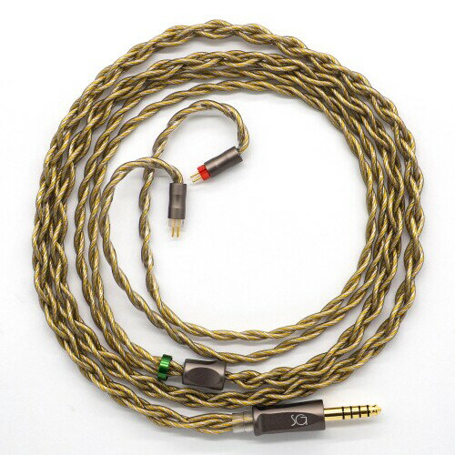 SoundsGood Ehecatl エカトル ハンドメイド リケーブル 金メッキ 銀メッキ 高純度 単結晶銅 OCC ハイブリッド 混合線 イヤホン アップグレード ケーブル 交換ケーブル ハイグレード (2Pin(CIEM)-4.4