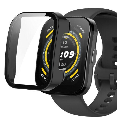 Lamshaw for Amazfit Bip 5 ハードケース、強化ガラススクリーンプロテクター、PCケース 耐衝撃カバー ..