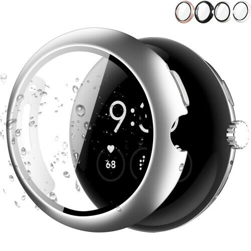 AIYYXX Pixel Watch カバー/Pixel Watch2 カバー 対応 Google Pixel Watch 2/1保護ケース 保護 ガラスフィルム 一体型 PC+TPE材質 二重構造 簡易着脱 シンプル スリム 軽量 すり傷 防止 指紋防止 高透過率
