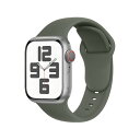 SRena SBC1 for Apple Watchバンド Ultra/SE/Series 10 9 8 7 6 対応 40mm/44mm/45mm/49mm スポーツ&シリコン ステンレス 男女兼用 快適フィット 簡単取り付け,アーミーグリーン