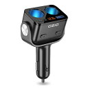 Pop Frog シガーソケット 2連 USB QC3.0 車載充電器 電源ソケット 電圧計 急速充電 カーチャージャー 独立スイッチ 12V/24V