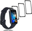 Fierymoto 用 Huawei Band 10 / 9 フィルム ガラスフィルム PET複合材 炭素繊維 用 HUAWEI スマートウォッチ band 8 / 7 保護フィルム カバー キズ防止 耐衝撃 飛散防止 24時間自動修復技術 全面保護 3D