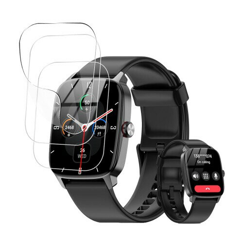 For MMBX スマートウォッチ 1.85インチ フィルム 高い透明度 反射低減 高感度 指紋防止 飛散防止 柔軟液晶保護フィルム 保護フィルム