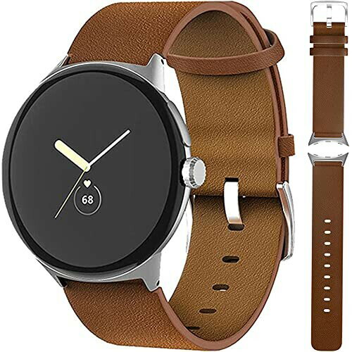(Miimall) 本革バンド 対応Google Pixel Watch バンド 本革 Google グーグルPixel Watch 専用 レザーバンド 高級 簡単取付 お洒落 ビジネス 軽量 男女通用 Pixel Watch ベルト グーグルPixel Watch交換バンド