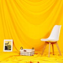Lezalic 背景布 布 無地 撮影用 3m×3m バックスクリーン 写真 スタジオ 多用途 各色 撮影布 (イエロー)