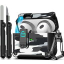 RFUNGUANGO Airpods 第 3 世代用ケース、安全なロック クリップ付き、フルボディ耐衝撃ハードシェル保護、 AirPod 第 3 世代 2021 用 AirPods 3 ケース (前面 LED 可視) - 雪迷彩