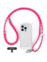 (project-cb) スマホストラップ ストラップホルダー 2個入り 調整可能 80-160cm 斜めがけ 首掛け ショルダーストラップ 落下防止 (ローズレッド-S)