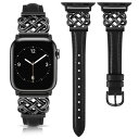 コンパチブル Apple Watch バンド 本革製 アップルウォッチベルト レディース 交換バンド 38mm/40mm/41mm/42mm/44mm/45mm...