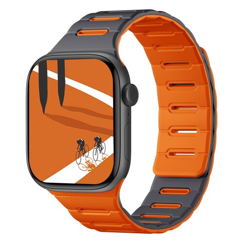 (Bandletic)アップルウォッチ用 バンド マグネット - Apple Watch対応バンド シリコン 両面着用 防汗 Series10~11(42mm) Series7~9(41mm) SE3/SE2/SE(40mm) Series4~6(40mm) Series1~3(38mm)対応 軽量 柔らかい 簡単装着