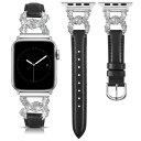 コンパチブル Apple Watch バンド/アップルウォッチ バンド 38mm 40mm 41mm レディース 女性 あっぷるうぉっちC型キラキラ本革 レザー...