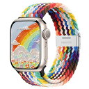 アップルウォッチ バンド Apple Watch バンド 49mm/46mm/45mm/44mm/42mm 編み込み 伸縮 調整可能 ソロループ Series Ultra2/Ultra/10/9/8/7/6/SE/SE2/5/4/3/2/1 全機種対応 スポーツ ナイロン ベルト(2)