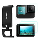 TELESIN Gopro hero11 Hero10 hero9専用 アクセサリー バッテリーカバー+強化ガラス保護フィルム3枚 アルミ合金製バッテリーフタ 強化ガラスフィルム Gopro保護フィルム(2)