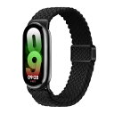 (Etsbaocy) バンド Xiaomi Smart Band 10 / 9 / 8 対応 交換バンド 替えベルト 弾性ナイロン製 編組ストラップ 磁気バックル付き 交換用ストラップ Xiaomi Mi Band 10 / 9 / 8 用ベルト - ブラック