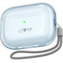 NIUTRENDZ Airpods Pro 第2世代 ケース 透明保護カバー 分離式 LED可視 全面保護 落下防止 キズ防止 耐衝撃 防塵 Airpods Pro 2(2022)用 (Airpods Pro 第2世代, ブルー)