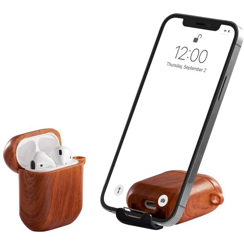AirPods 用ケース 携帯電話スタンド付きのAirPodsケース TPU& PC全面保護カバー 耐衝撃 ワイヤレス充電対応 カラビナ・キーチェーン付き AirPods1代 2代に対応 (ローズウッド) AirPods 用ケース 携帯電話スタンド付きのAirPodsケース TPU& PC全面保護カバー 耐衝撃 ワイヤレス充電対応 カラビナ・キーチェーン付き AirPods1代 2代に対応 (ローズウッド)