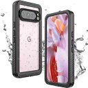 Miimall 対応 Google Pixel 9 Pro 用ケース 防水 耐衝撃 Pixel9 Pro 用防水ケース グーグル ピクセル 9 プロ用防水ケース ピクセル9プロ 完全防水カバー IP68規格 滑り止め 防雪 防塵 全面保護 薄型 軽