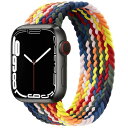 (Dance Deer) Watch バンド ブレイデッド ソロループ watch 8 バンド VIAVIA 編組バンド コンパチブル 通気性 防汗 ナイロン素材 watch Series 8 7 6 5 4 3 2 1 SE に対応 交換ベルトスポーツ ストラップ 耐