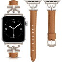 コンパチブル アップルウォッチ バンド スリムレザー製 Apple Watch バンド レディース 女性 iWacth Series 10/9/8/7/6/5/...