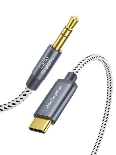 AUX ケーブル,CableCreation USB C 3.5mm 変換ケーブル オーディオケーブル 1.8M DAC搭載 音楽再生 車載用 iPhone 15/ iPhone 15Pro Max/iPad/iPad Pro/Androidなどに対応