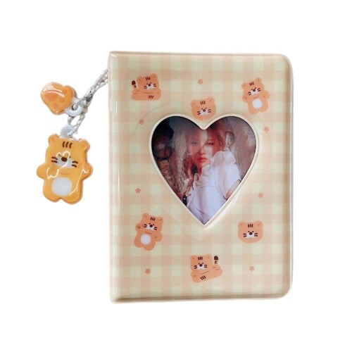 DIFORATE LOVE 愛 タイガー 3インチ写真 40枚収納 おしゃれ 展開 誕生日プレゼント 記念日プレゼント PUレザー For 富士フイルム FUJ...