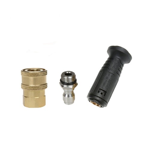 NUZAMAS 3種類の高圧洗浄ワッシャ付属品、アダプタ、コネクタ、スプレーヘッド、クイックコネクタセッ..