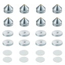 Pailvens インシュレーター スピーカー 8個, スピーカースタンド, 金属製 スパイクスタンド 両面テープ16枚付き, オーディオ音質向上 振動防止, ...