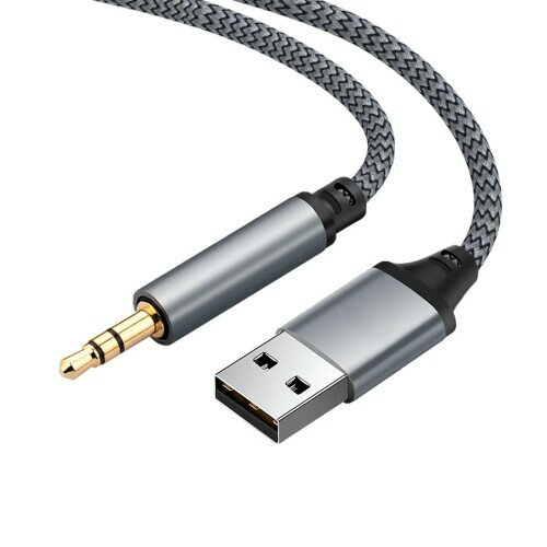 WUXIAOCSG USB to 3.5mm 音声変換ケーブル 3m USB to AUX オス ステレ オーディオケーブル DAC搭載 高..
