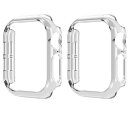 Sakulaya Apple Watch シリーズ 10 ケース アップルウォッチ ケース PC 耐衝撃性 超薄 Apple Watch Series 10 46mm 対応 カバー クリア 2個入り(2)