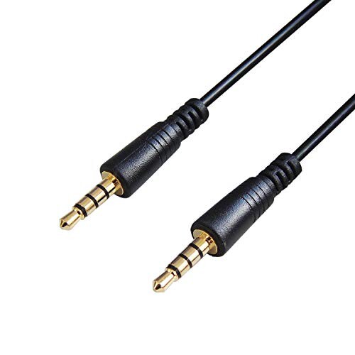 F-FACTORY 3.5mm 4極 ステレオミニケーブル 2m (オス-オス) オーディオケーブル 2m AUXケーブル/FNT-M425-20