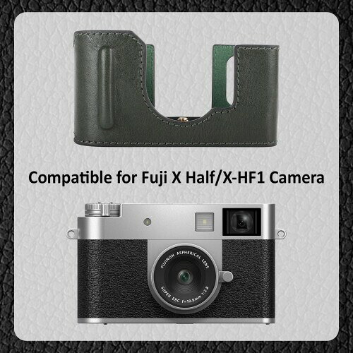 kinokoo x half ケース Fuji x-half/x-hf1/xハーフ/x half ケース Fujifilm X-Half/X-HF1ケースFuji X-Half/X-HF1カメラ用 レトロスタイル プレミアム本革 Fuji X-Half/X-HF1保護ケース 開口部底とハンドグリッ mabashistore-10389971 まばし商店 サンプル画像2