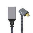 chenyang CY Micro HDMI - HDMIケーブル、Micro HDMI 1.4オス-HDMIメス 4K延長ケーブル 90度ダウンアングル