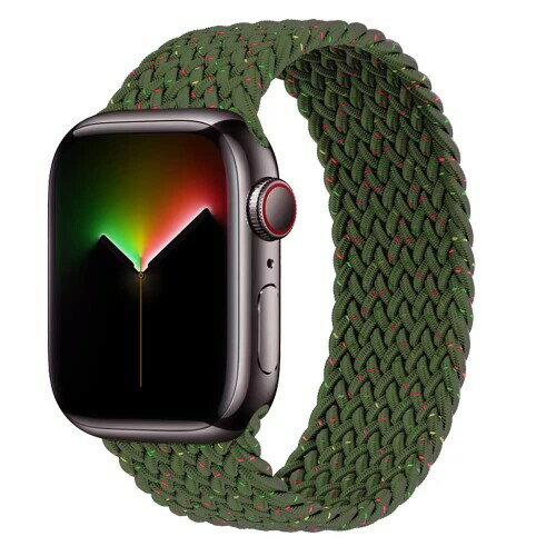 コンパチブル for apple watch バンド 軽量設計 通気性 アップルウォッチ用バンド iwatch バンド 柔らかいシリコーン糸混紡リサイクルヤーン素材 ブレイデッドソロループ apple watch Ultra3/Ultra2/U