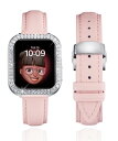 コンパチブル Apple Watch バンド 40mm 41mm 44mm 45mm コンパチブル アップルウォッチバンド レザー 革ベルトキラキラダイヤモンド...