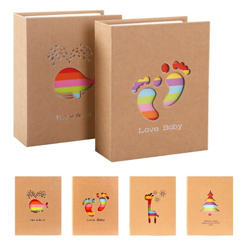 dodtazz 写真アルバム フォトアルバム セット ?判 200枚 大量収納 写真収納 ナチュラル (L版(200枚) 4個セット)